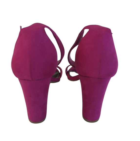 Worthington Beckwith Block Heel Open Toe Sandals 8 Fuchsia Pink - Picture 10 of 16